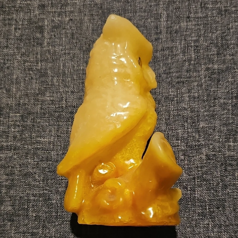 1970s Vintage Yellow Owl Candle With Eyes Never Used Home Decor Retro